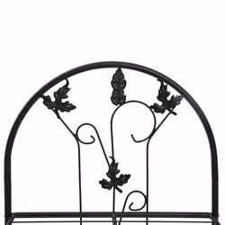 vidaXL 3-Layer Plant Rack Black Iron Home Garden Lawn Flower Stand Pot Rack - Additional view 4