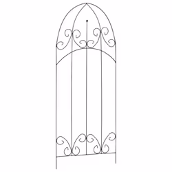 vidaXL 3x Plant Climbing Rack Black Iron Gardening Vine Stand Patio Planter