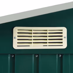 vidaXL Garden Shed with Rack Green Iron Outdoor Storage House Tool Building - Additional view 6