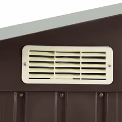 vidaXL Garden Shed with Rack Brown Iron Outdoor Storage House Tool Building - Additional view 6