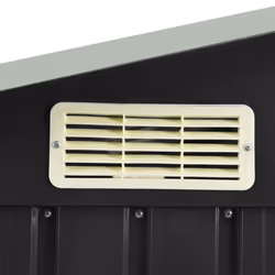 vidaXL Garden Shed with Rack Anthracite Iron Outdoor Storage House Building - Additional view 4