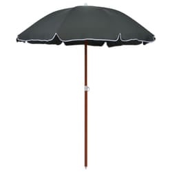 vidaXL Garden Parasol with Steel Pole Sunshade Outdoor Umbrella Anthracite
