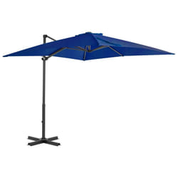 vidaXL Cantilever Garden Parasol with Aluminium Pole Shade Umbrella Azure Blue