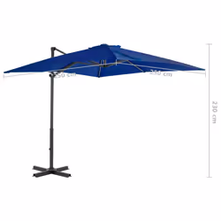 vidaXL Cantilever Garden Parasol with Aluminium Pole Shade Umbrella Azure Blue - Additional view 5