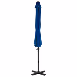 vidaXL Cantilever Garden Parasol with Aluminium Pole Umbrella Azure Blue
