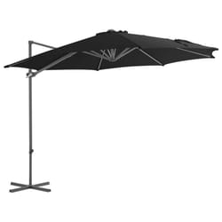 vidaXL Cantilever Garden Parasol with Steel Pole Shade Outdoor Umbrella Black