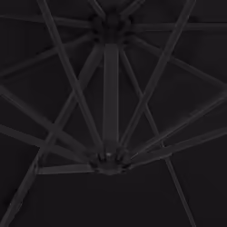 vidaXL Cantilever Garden Parasol with Steel Pole Shade Outdoor Umbrella Black - Additional view 5