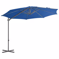 vidaXL Cantilever Garden Parasol with Steel Pole Outdoor Umbrella Azure Blue - Additional view 2