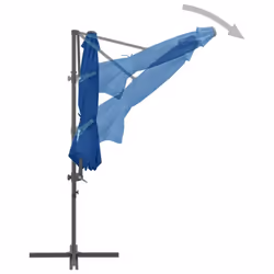 vidaXL Cantilever Garden Parasol with Steel Pole Outdoor Umbrella Azure Blue - Additional view 5