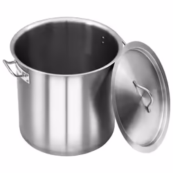 vidaXL Stock Pot 35 L 36x36 cm Stainless Steel Soup Stew Catering Pot Kitchen