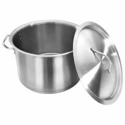 vidaXL Stock Pot 24 L 36x24 cm Stainless Steel Soup Stew Catering Pot Kitchen