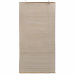 vidaXL Bamboo Roller Blinds Kitchen Blackout Curtain 2 pcs 120x160 cm Natural