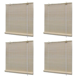 vidaXL Bamboo Roller Blinds Kitchen Blackout Curtain 4 pcs 120x160 cm Natural