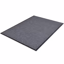 vidaXL 2x PVC Door Mats Indoor Use Non-skid Safety Mat Grey Front Door Mat