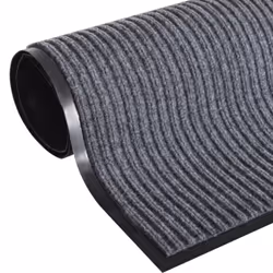 vidaXL 2x PVC Door Mats Indoor Use Non-skid Safety Mat Grey Front Door Mat - Additional view 5