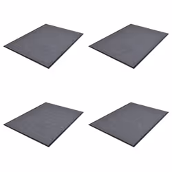 vidaXL 4x PVC Door Mats Indoor Use Non-skid Safety Mat Grey Front Door Mat