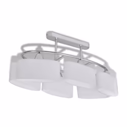 vidaXL 4x Ceiling Lamp with Ellipsoid Glass Shades E14 Lighting Bedroom Office