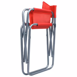vidaXL 2x Director's Chairs Steel Red Outdoor Garden Folding Seating Chair - Additional view 5