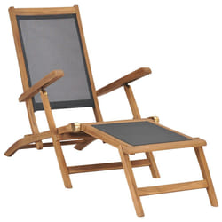 VidaXL 47410 outdoor chair Terrace Padded seat Teak Black