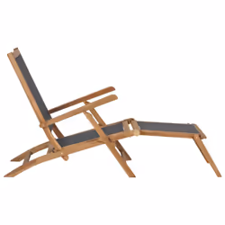 VidaXL 47410 outdoor chair Terrace Padded seat Teak Black