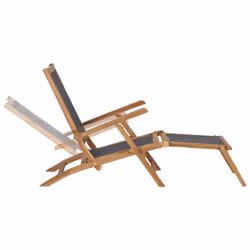VidaXL 47410 outdoor chair Terrace Padded seat Teak Black