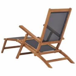 VidaXL 47410 outdoor chair Terrace Padded seat Teak Black - Additional view 5