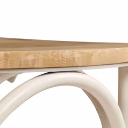 vidaXL 4x Solid Mango Wood Cross Chairs Steel Frame White Open Crossed Back - Additional view 8