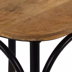 vidaXL 6x Solid Mango Wood Cross Chairs Steel Frame Black Open Crossed Back - Additional view 8
