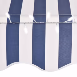 vidaXL Manual Retractable Awning with LED 100cm Blue and White Folding Canopy - Additional view 4