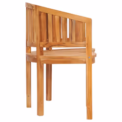 vidaXL Solid Teak Wood Banana Bench 120cm Patio Bench Outdoor Seating Garden