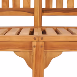 vidaXL Solid Teak Wood Banana Bench 120cm Patio Bench Outdoor Seating Garden - Additional view 5
