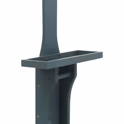 vidaXL Garden Shower Anthracite Wood Outdoor Swimming Poolside Showering Bath - Additional view 5