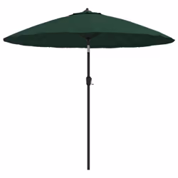 vidaXL Garden Parasol with Aluminium Pole Sunshade Outdoor Umbrella Green