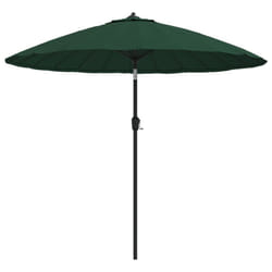 vidaXL Garden Parasol with Aluminium Pole Sunshade Outdoor Umbrella Green