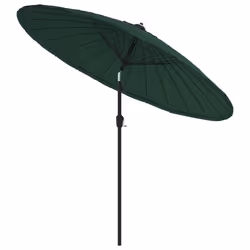 vidaXL Garden Parasol with Aluminium Pole Sunshade Outdoor Umbrella Green