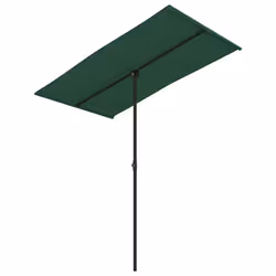 vidaXL Garden Parasol with Aluminium Pole Sunshade Outdoor Umbrella Green