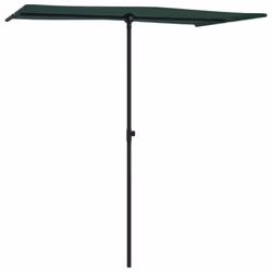 vidaXL Garden Parasol with Aluminium Pole Sunshade Outdoor Umbrella Green