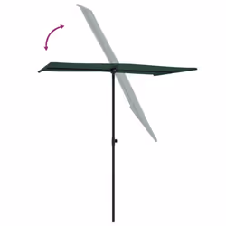 vidaXL Garden Parasol with Aluminium Pole Sunshade Outdoor Umbrella Green - Additional view 6