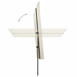 vidaXL Garden Parasol with Aluminium Pole Sunshade Outdoor Umbrella Sand White - Additional view 4