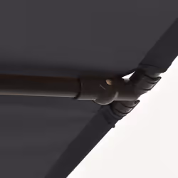 vidaXL Outdoor Parasol with Aluminium Pole Garden Patio Umbrella Canopy Shade - black - Additional view 8