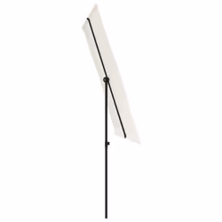 vidaXL Garden Parasol with Aluminium Pole Sunshade Outdoor Umbrella Sand White - Additional view 10