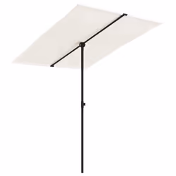 vidaXL Garden Parasol with Aluminium Pole Sunshade Outdoor Umbrella Sand White - Additional view 7