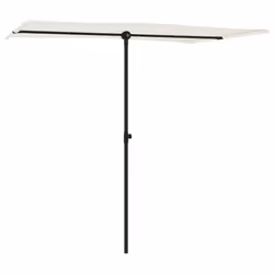 vidaXL Garden Parasol with Aluminium Pole Sunshade Outdoor Umbrella Sand White - Additional view 8