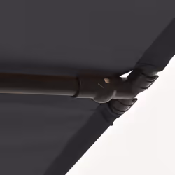 vidaXL Garden Parasol with Aluminium Pole Sunshade Outdoor Umbrella Black - Additional view 8