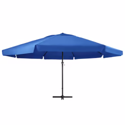 vidaXL Garden Parasol with Aluminium Pole Sunshade Outdoor Umbrella Azure Blue