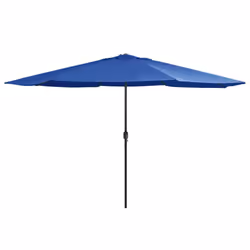 vidaXL Outdoor Parasol with Metal Pole Azure Blue Patio Umbrella Sunshades