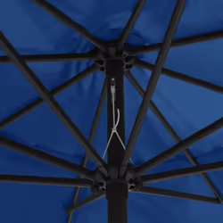 vidaXL Outdoor Parasol with Metal Pole Azure Blue Patio Umbrella Sunshades - Additional view 4