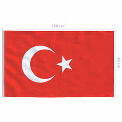 vidaXL Turkey Flag Durable Garden Windsock With Brass Grommets National Flag - Additional view 4