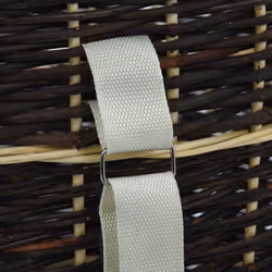 vidaXL Firewood Backpack with Carrying Belts 50x44x58cm Natural Willow Basket