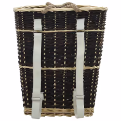 vidaXL Firewood Backpack with Carrying Belts 50x44x58cm Natural Willow Basket - Additional view 6